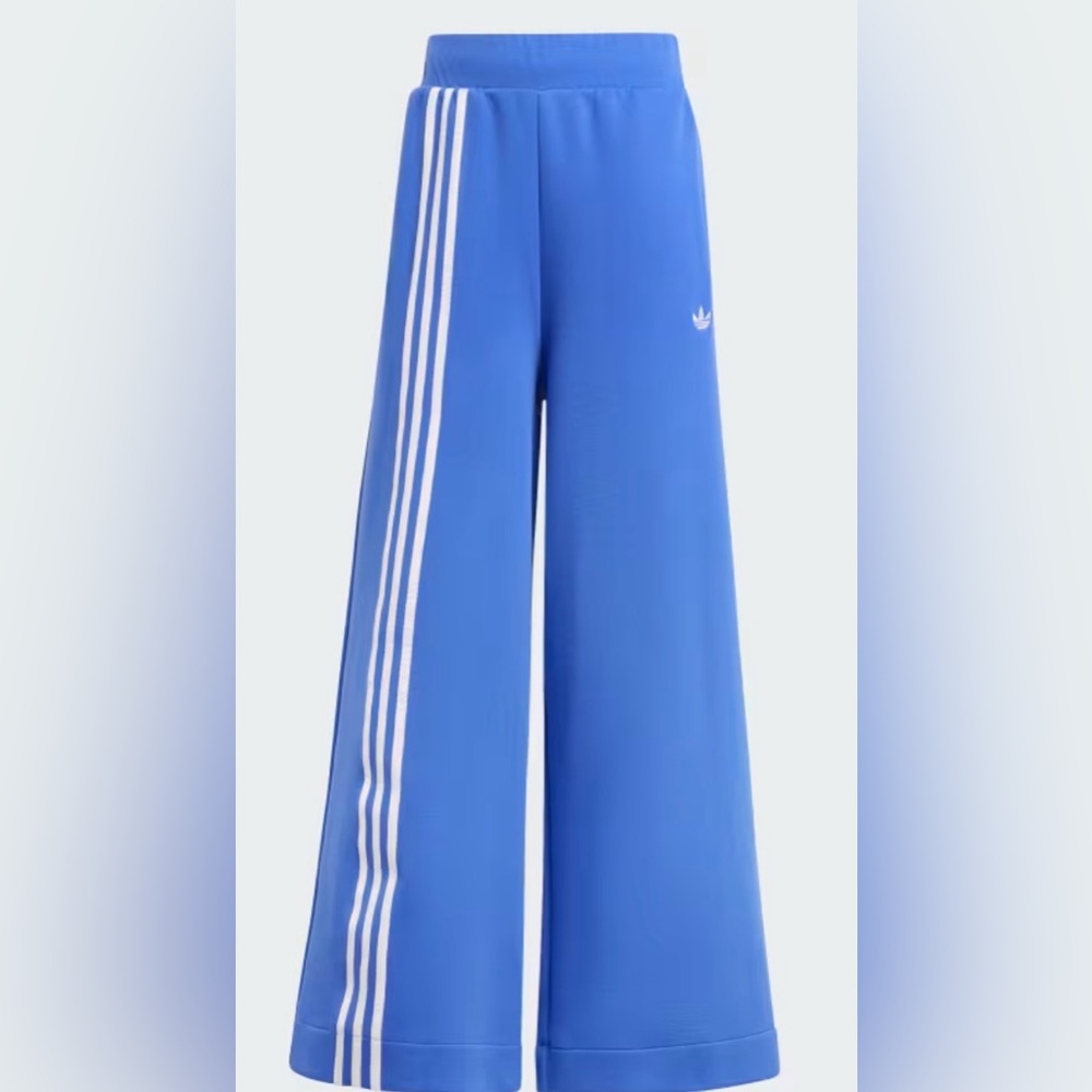 Adidas Royal Blue Loose High Rise Wide Leg with Unexpected White Stripes. M •NWT - Picture 4 of 11